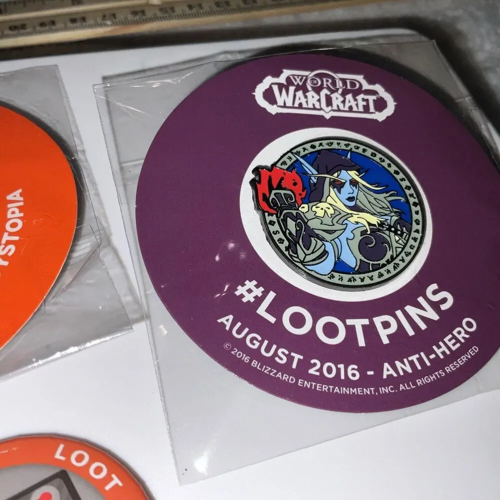WorldWarcraft & Dystopia Lootpins Crate Exclusive Aug. 2016, June 2016, OCT 2015